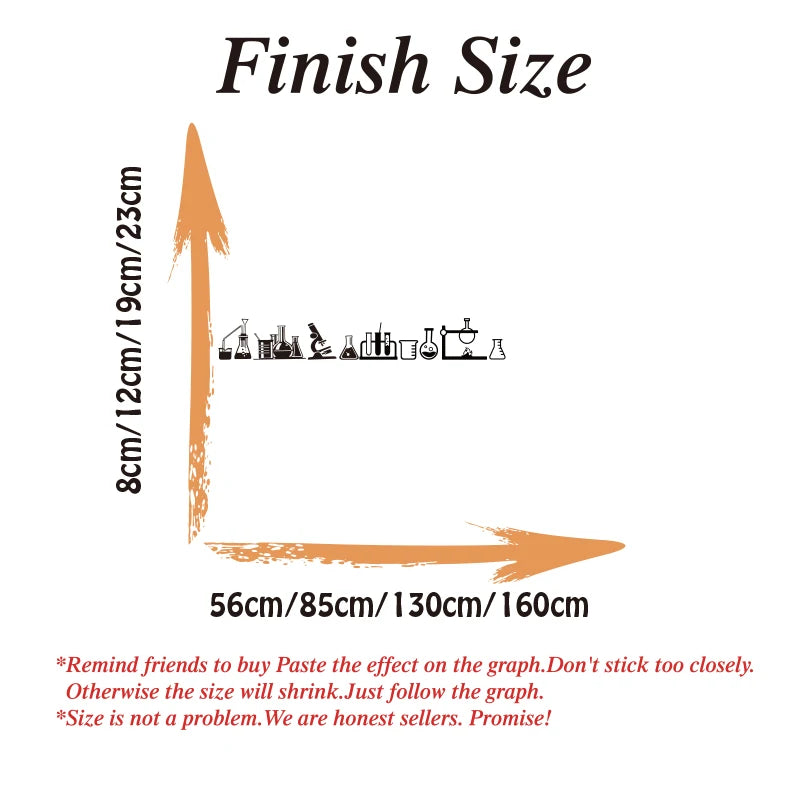 Modern Chemistry Science Wall Sticker Dorm Room Classroom School Education Inspirational Wall Decal Vinyl Decor