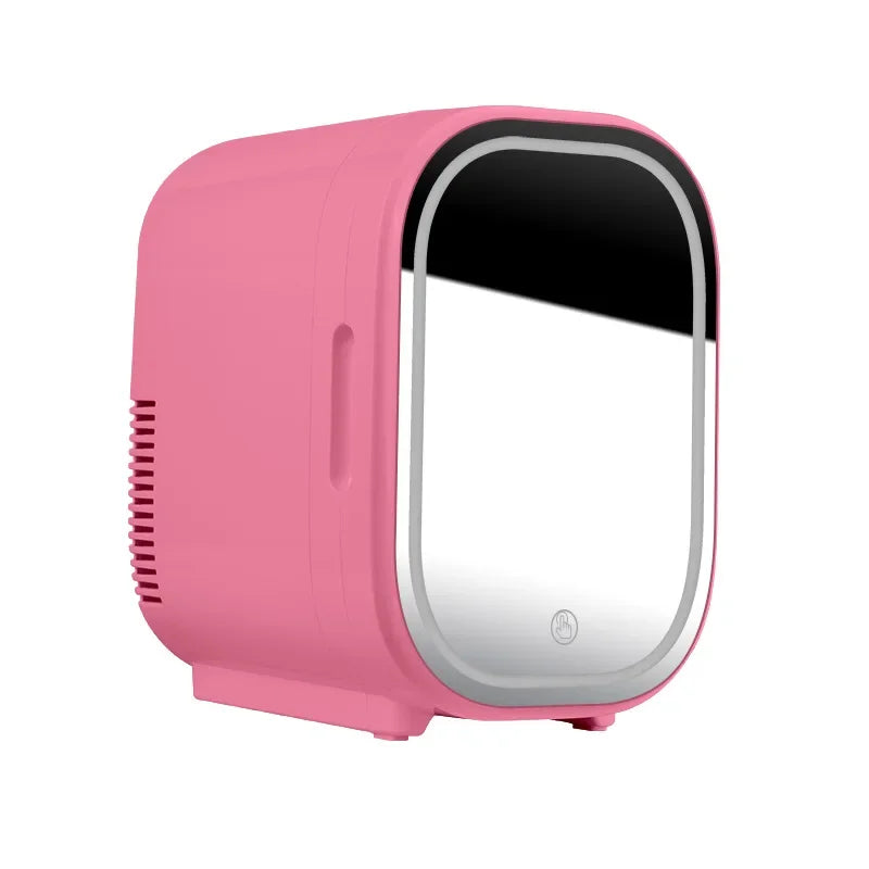 8L Mini Beauty Cosmetics Storage Refrigerator Mirror Car And Household Dormitory Office Fruit Beverage Breast Milk Cold
