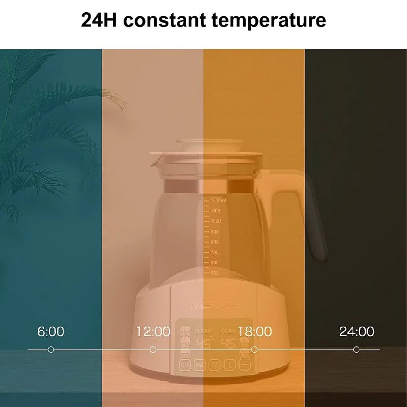 1.2L Infant Thermostatic Milk Regulator Kettle Hot Water Smart Insulation Pot Automatic Milk Warming Warm Milk Milk