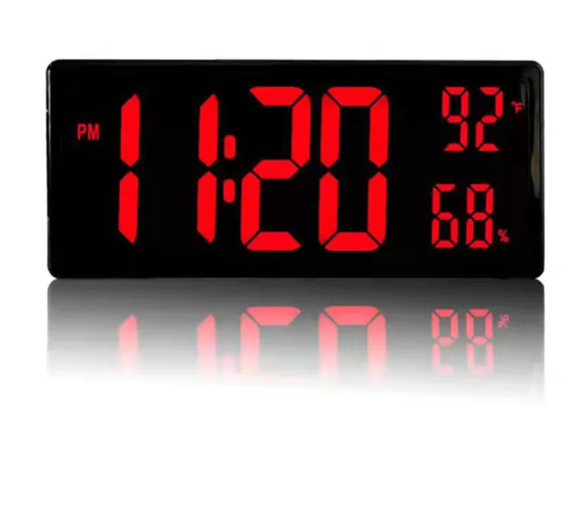 1PC Super Large Screen Wall mount clock hanging stand optional BIG BOWL Clock Living room LED digital clock for home