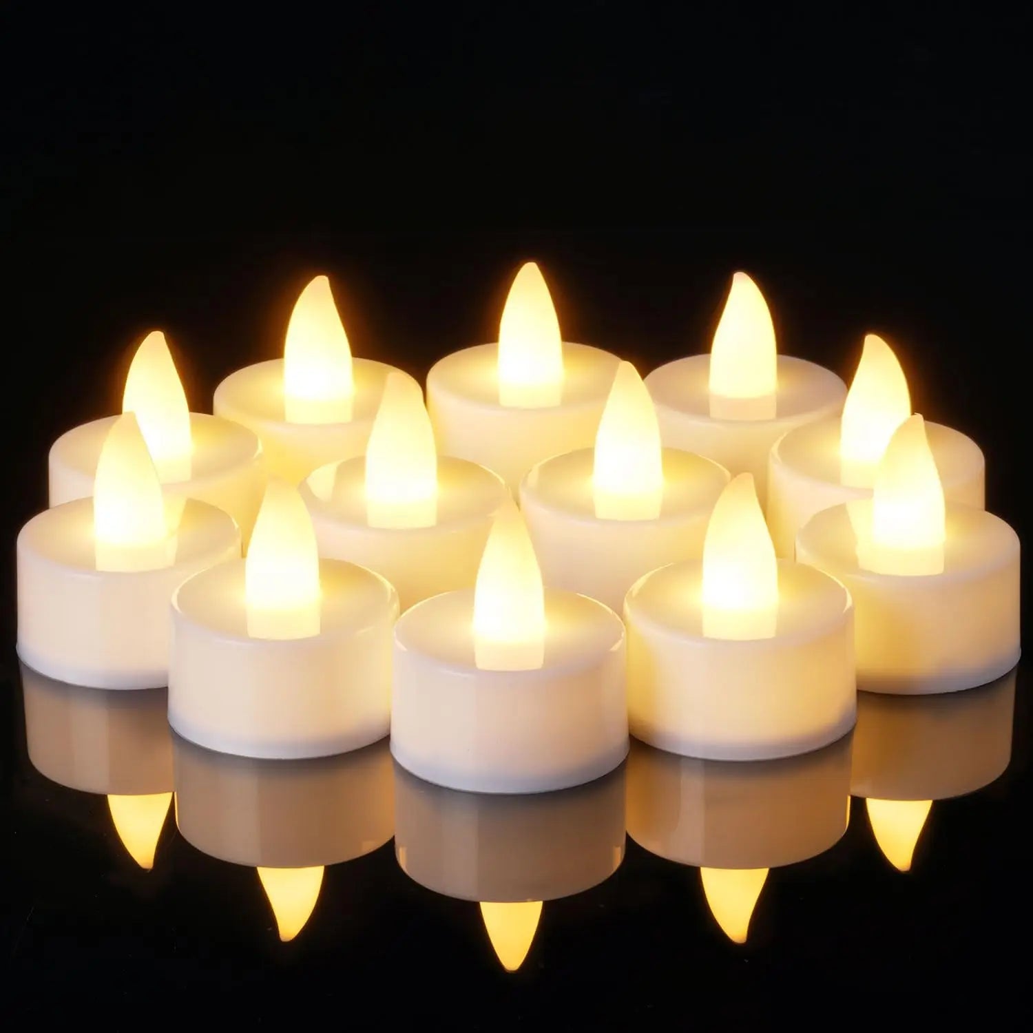6-96Pcs Flameless LED Candle Creative wishing Led Tea Light Warm White Flameless Candle Halloween Christmas Decor