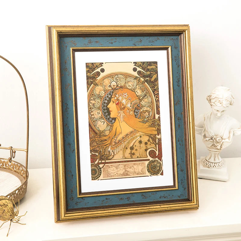 Creative American Retro Small Photo Frame Home Office Desktop Photo Frame Bedroom Bedside Table Decoration Ornaments