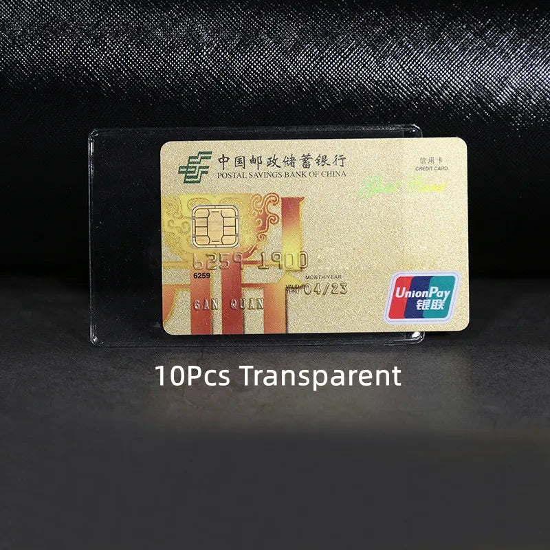 1/5/10pcs PVC Transparent Matte Cards Holder Students Bus ID Cards Protecting Cover Business Bank Credit Card Container