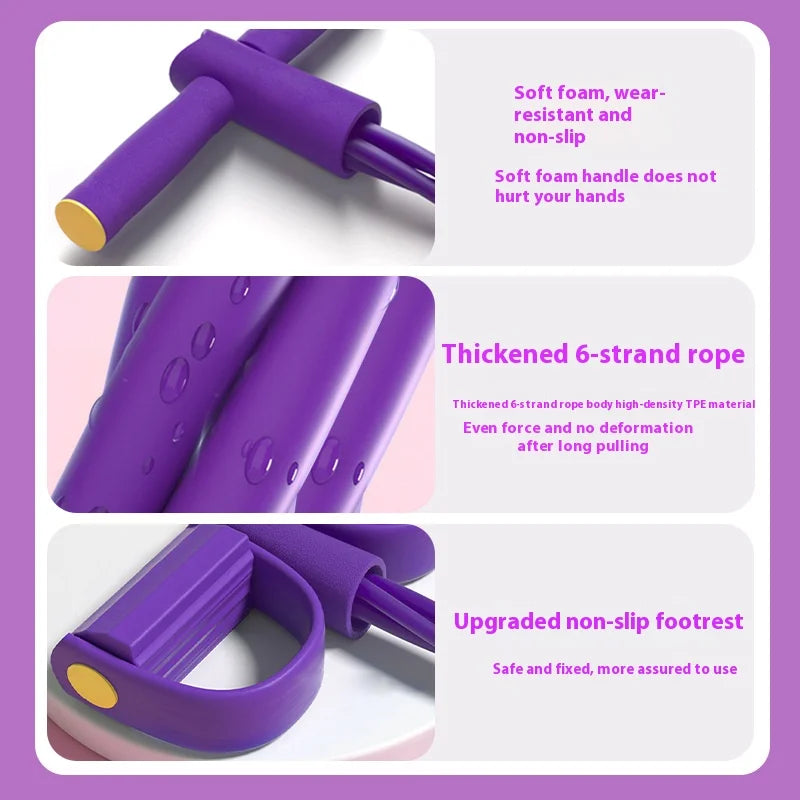 4/6 Tubes Multifunctional Gym Resistance Bands Portable Pedal Tensioner Home Gym Equipment Sit-up Aid Abdominal Training