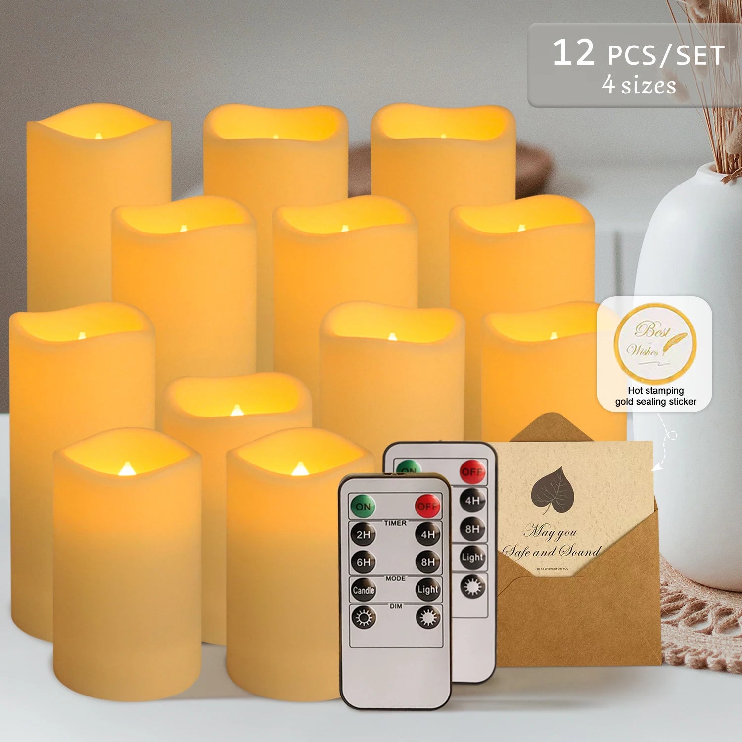 4-144 units/set of waterproof indoor flameless LED candle lights Christmas home decoration wedding holiday decoration