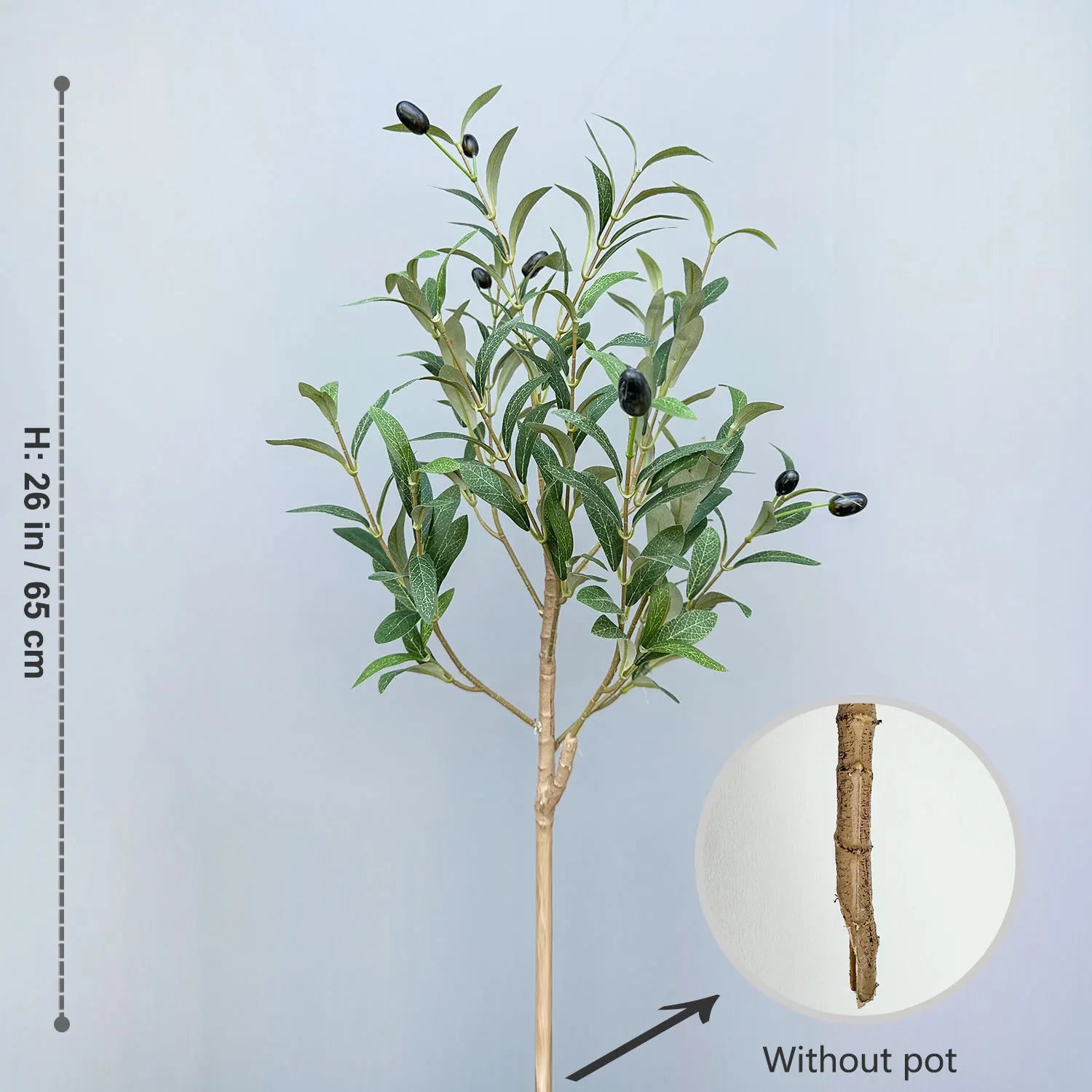 65-200CM Artificial Olive Plant tree High Branches Faux plant Plastic Leaf Ornamental indoor Artificial Plant for Home