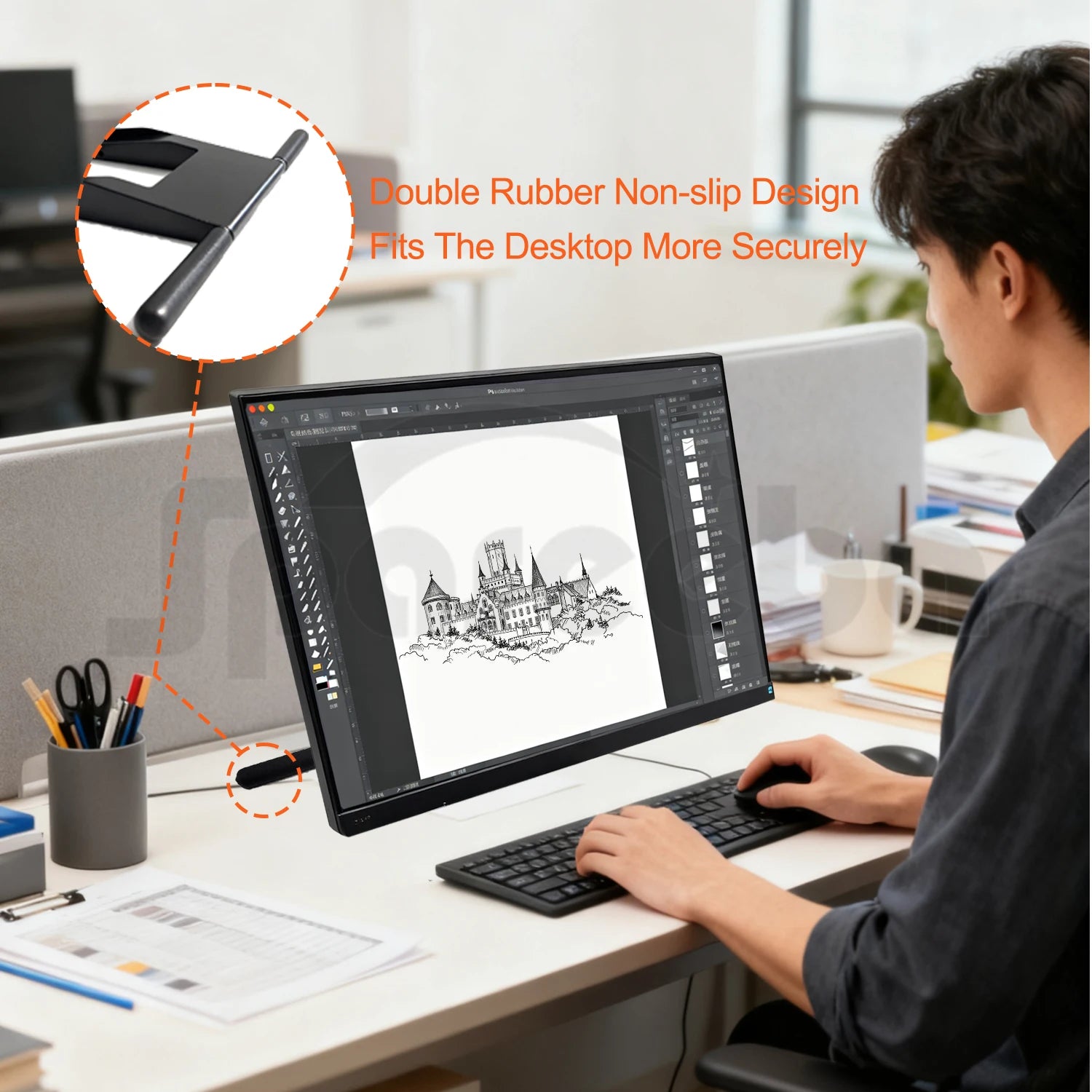 14-27’’ LCD Monitor Base Bracket/Digital Graphics Tablet Display Stand/Folding Universal Holder for WACOM/HUION/XP-PEN