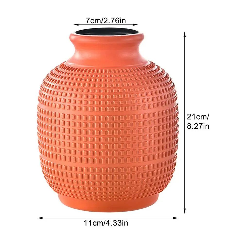 Imitation Ceramic Vase Modern Centerpiece Floral Vase Unbreakable Flower Vase For Home Decor Living Room Centerpieces
