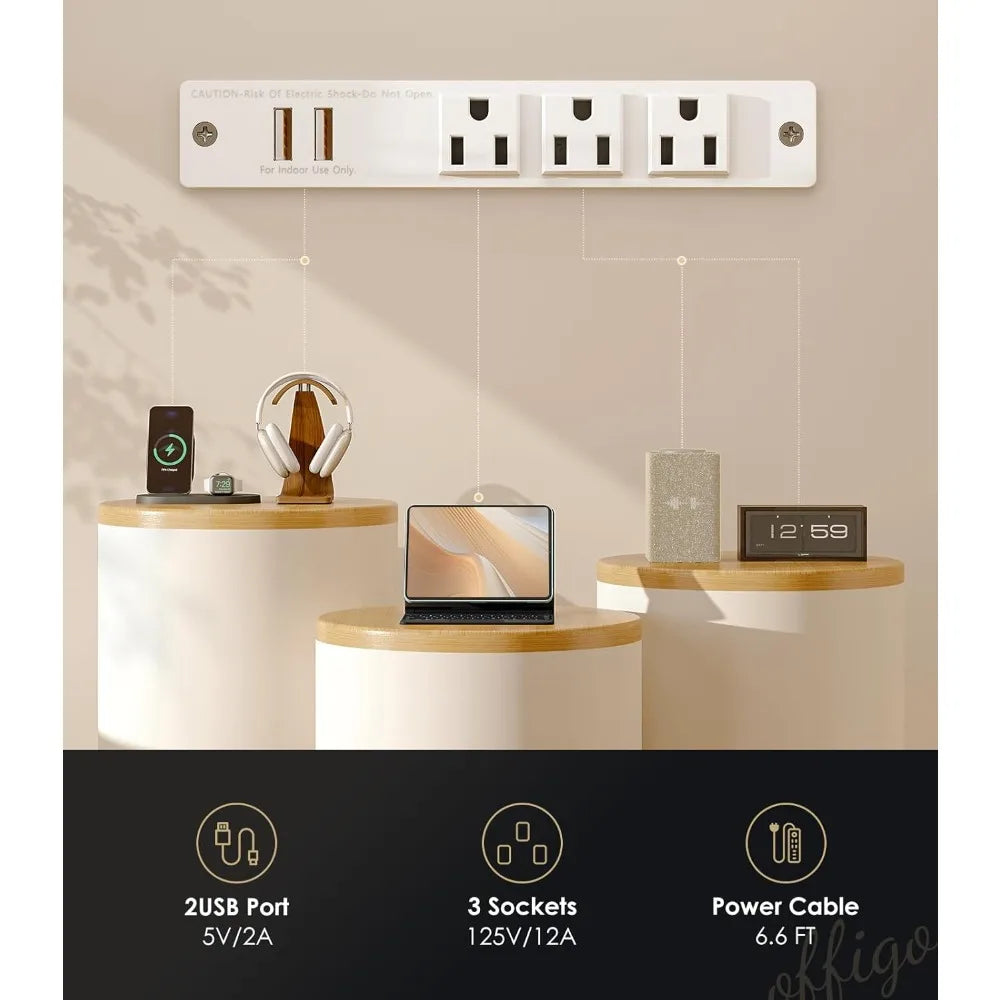 Electric Standing Desk with Drawers Height Adjustable Desk with Power Outlets & LED Lights Sit Stand Table with Monitor