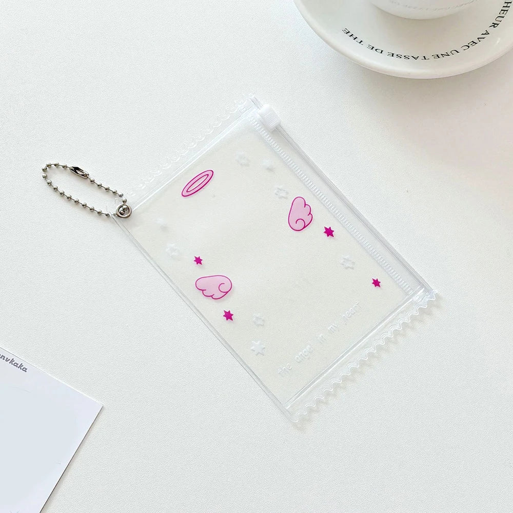 INS Transparent Candy Bag Badge Holder Korean Photocard Holder Display Bag Pendant Idol Photo Card Protective Cover