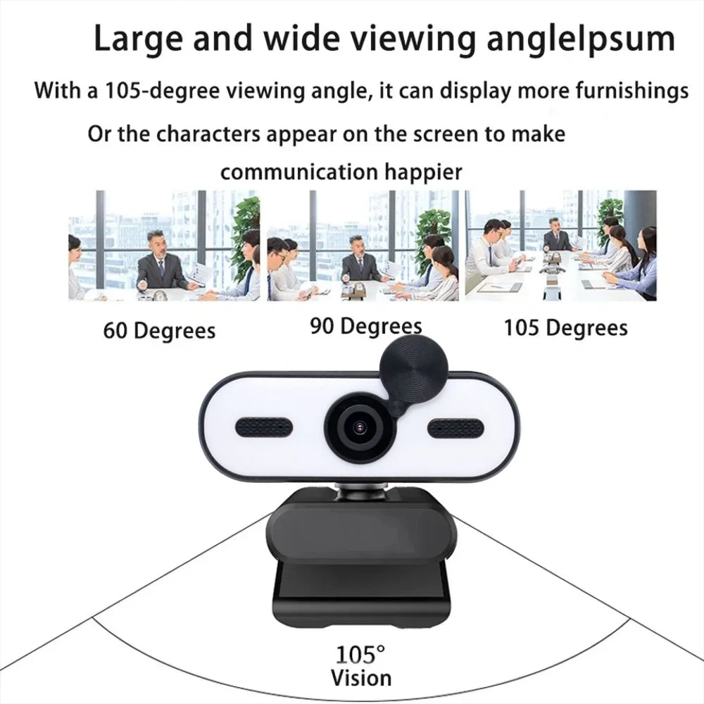 4K 2K Mini Webcam 1080P HD for PC Laptop Autofocus 30 FPS USB Webcam with Noise-Reducing Mic&Privacy Cover Web Camera