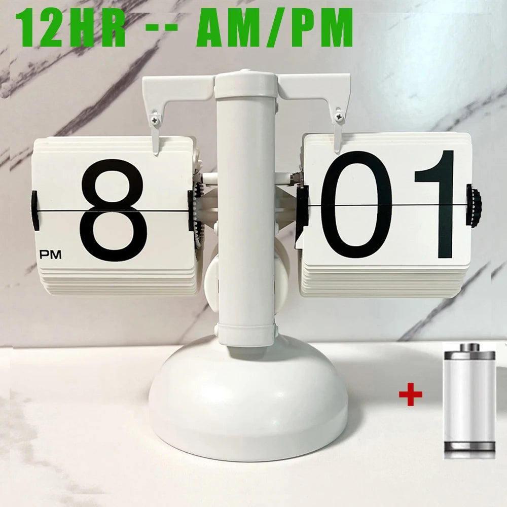 Automatically Flipping Clock with Time Page Turning.Full of Sense of Technology.For Home Decoration.Battery Included