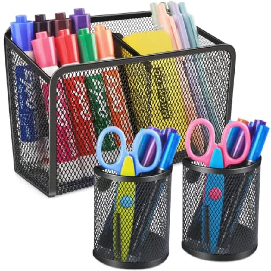 Magnetic Pen Holder Metal Strong Magnet Pen Cup Magnetic Marker Storage Basket Locker Organizer for Whiteboard
