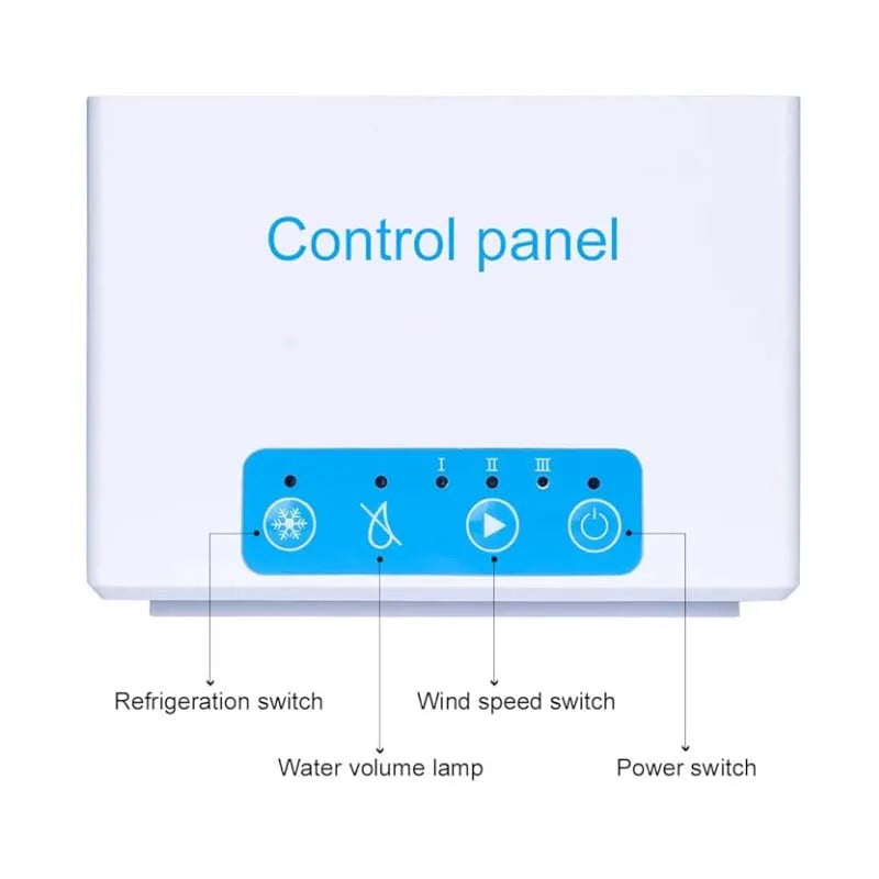 Mini Portable Air Conditioner Fan 3-in-1 Table Personal Space Cooler Misting Humidifier Purifier for Office Apartment