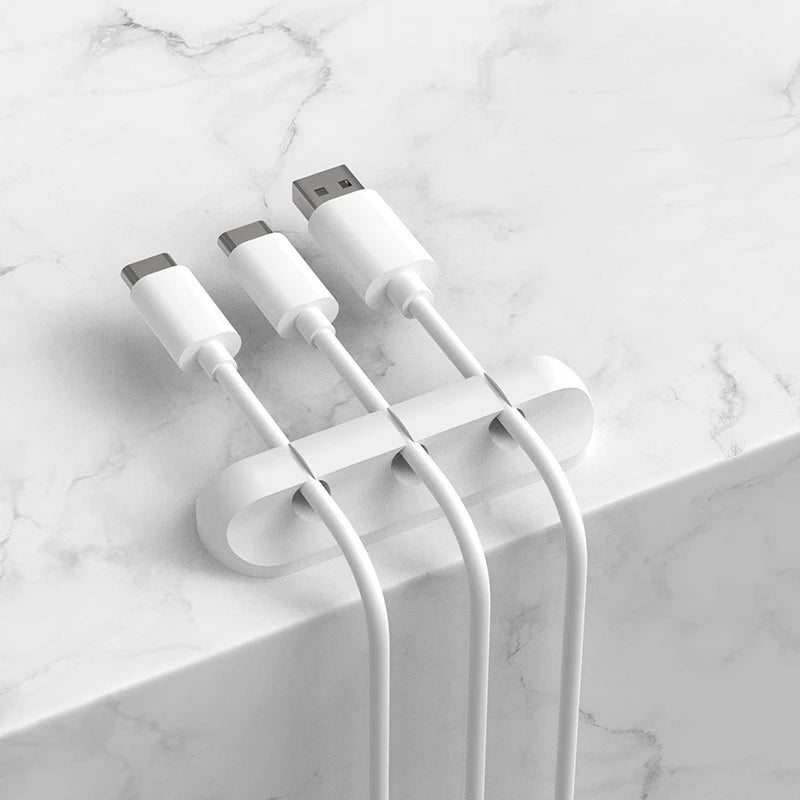 Adjustable Magnetic Cable Clips white Fixed Cabl Cord Holder Portable Cabling Smooth Management Wire Keeper Organizer