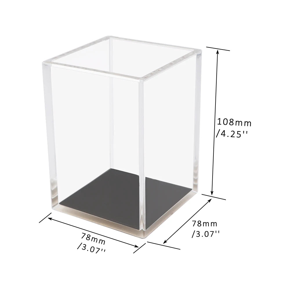 Pen Holder Clear Acrylic Makeup Brush Holder Pencil Holder Desk Organizer Cup Rose Gold Pencil Pot Office Organizer