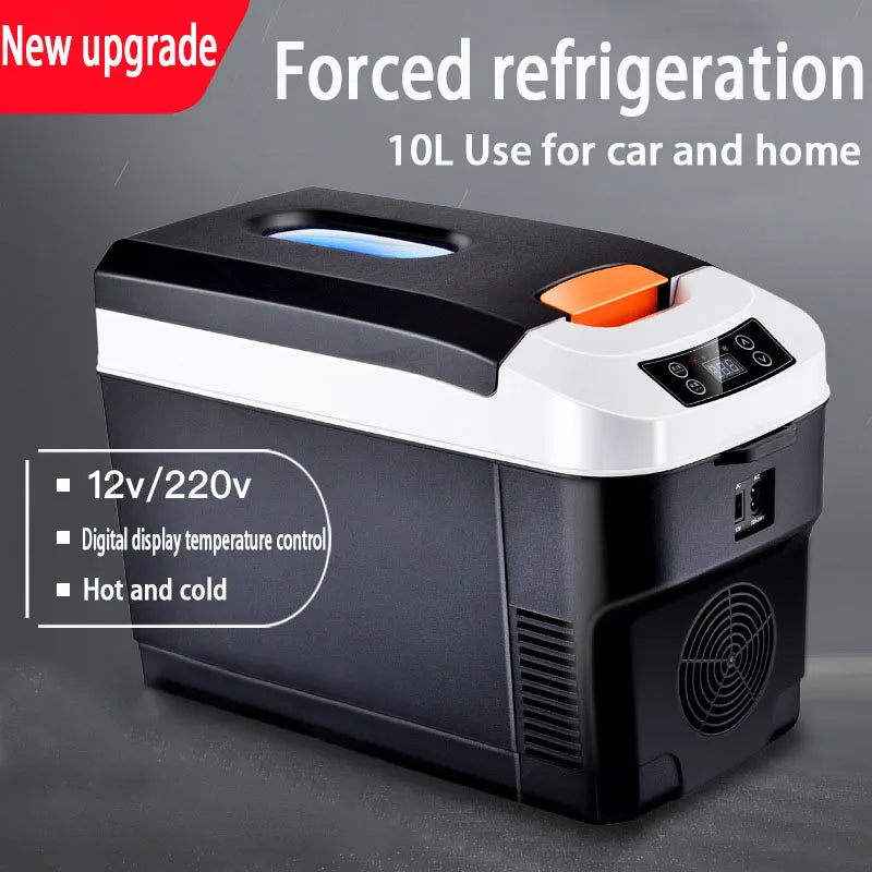 10L Car Refrigerator Mini Fridge Vehicle And Home Use Dormitory Truck Cold And Hot Dual-Use Temperature Control Digital