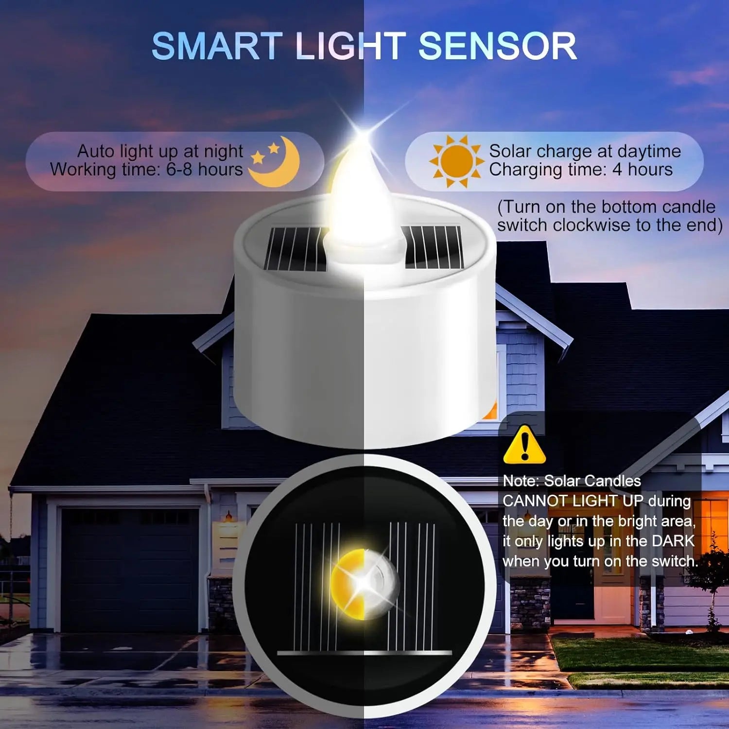 Solar Tea Light Led Candles Flameless Outdoor Waterproof Solar Tea Lights Rechargeable Candles for Party Garden Home