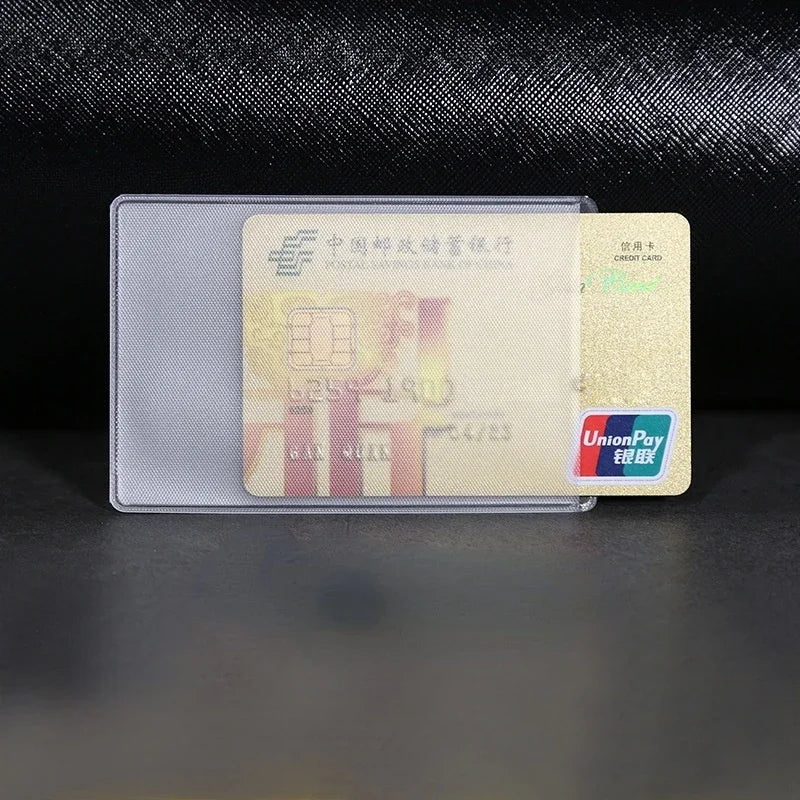 1/5/10pcs PVC Transparent Matte Cards Holder Students Bus ID Cards Protecting Cover Business Bank Credit Card Container