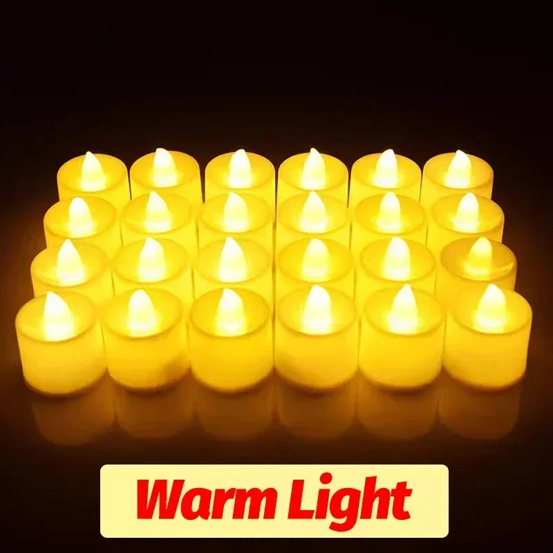 LED Electronic Candles Lights Flameless Flickering Candle Battery Powered Wishing Tealights Home Wedding Party Decor