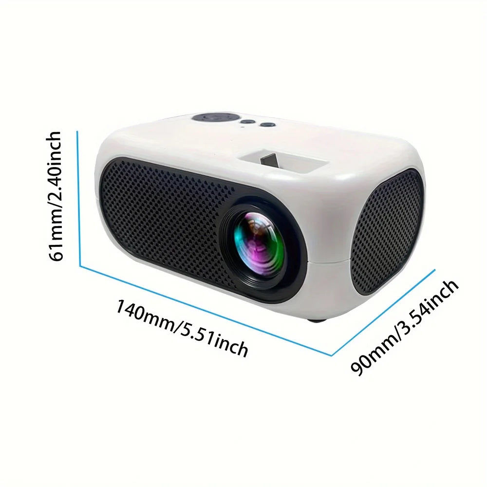 Mini Projector Portable 480*360P USB HDMI Supports 1080P Halloween Children Gift Home Theater Outdoor LED Mini
