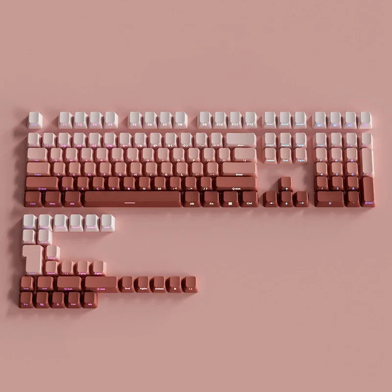 OEM Profile Gradient Keycaps ISO Enter Side Printed PBT Double Shot Keycap For Cherry MX Switch Mechanical Keyboard Key