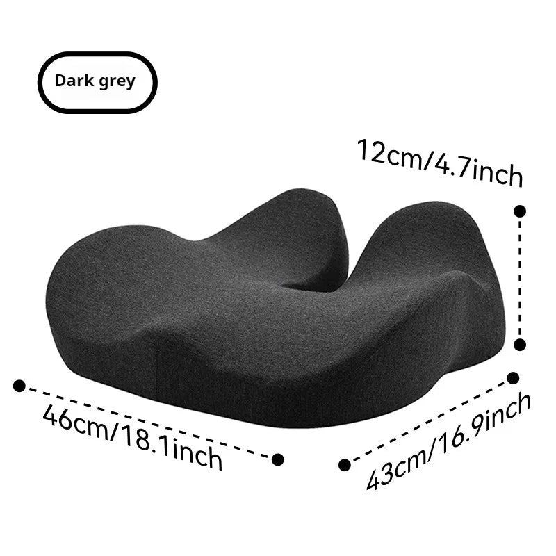 Ergonomic Memory Foam Seat Cushion for Office Chairs - Heavy-Duty Chair Pad with Removable Cover Ideal for Lower Back