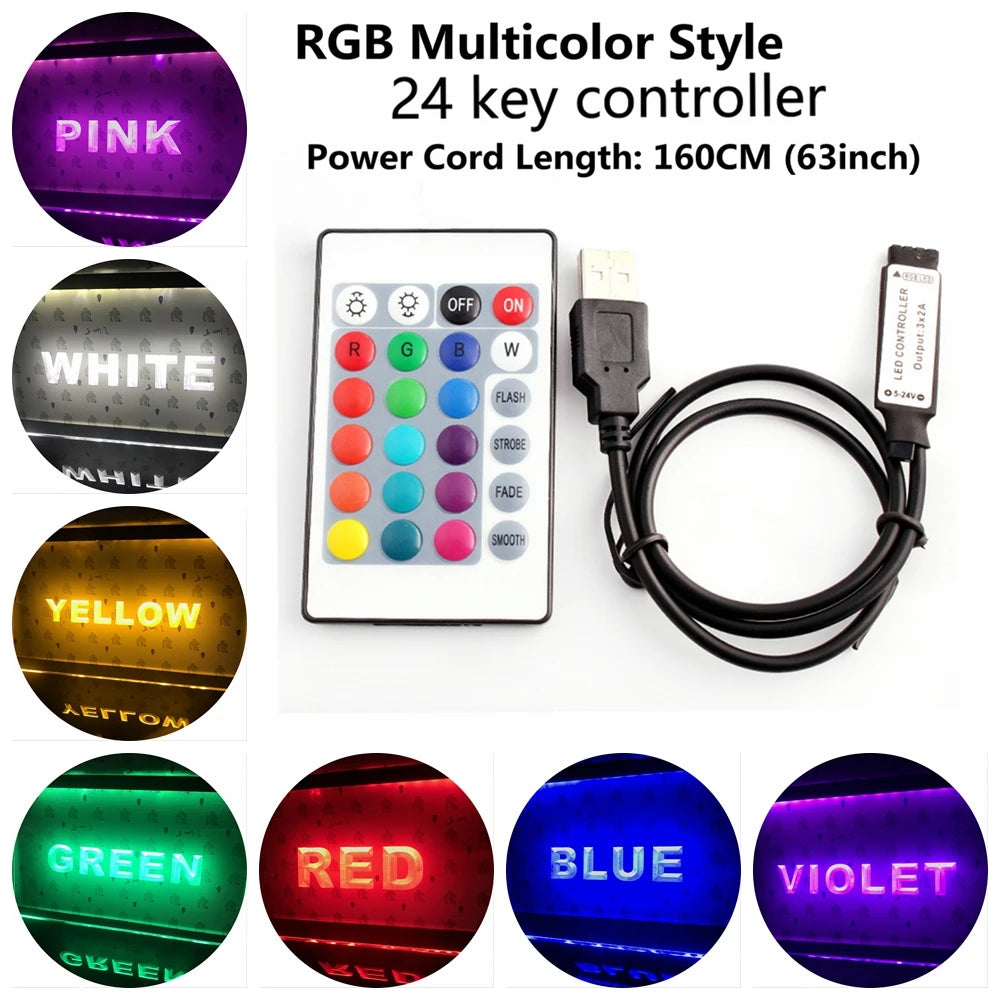 OPEN Keys Store Cutting Shop-LED Neon Sign-3D Carving Wall Art for Home,Room,Bedroom,Office,Farmhouse Decor - 24Key