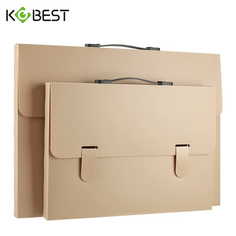 A3 Handheld File Storage Bag Large-Size Document Organizer Office Portfolio Folder 4K Artwork Storage Holder