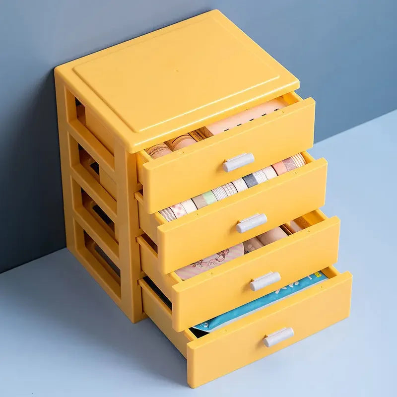 2/3/4 Layers Desktop Organizer Drawer Makeup Storage Box Jewelry Container Large Capacity Mask Office Storage Medicine