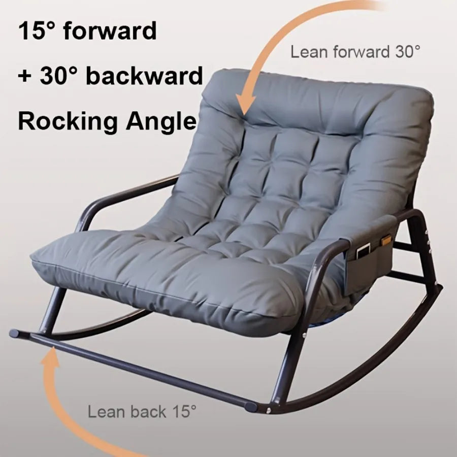 Comfortable oversized bird’s nest design for outdoor terrace rocking chairs rattan rocking chairs with cushions