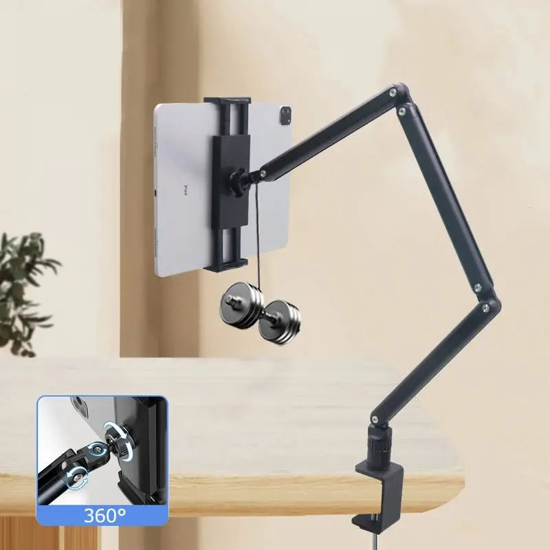 For Phones Tablets Online Live Office Stand 4.7-17.3Inch Desktop Fixed Rotating Three-Fold Adjustable Telescopic