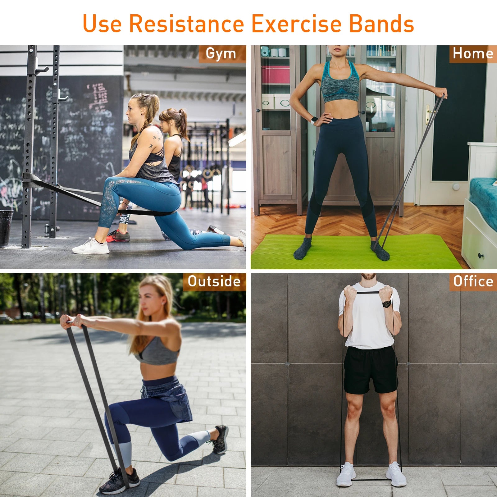 Lixada Pull Up Assist Bands Set Resistance Loop Bands Powerlifting Exercise Stretch Bands with Door Anchor Foam Handles