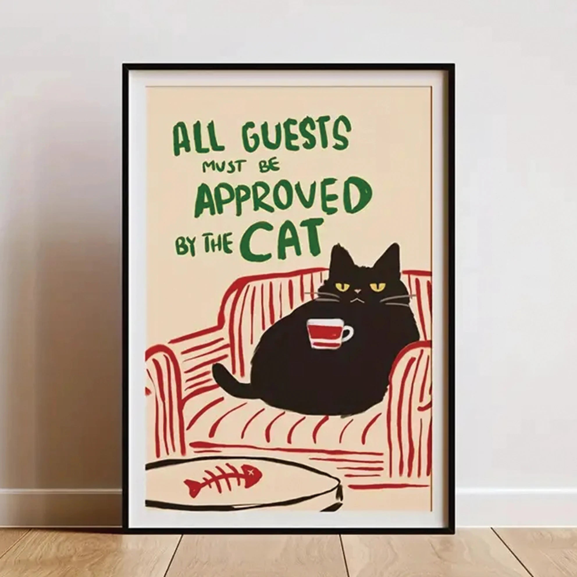 1pc-all-guests-must-be-approved-by-the-cat-poster-humorous-wall-for-cat-lovers-for-home-office-bed-living-bathroom-decor