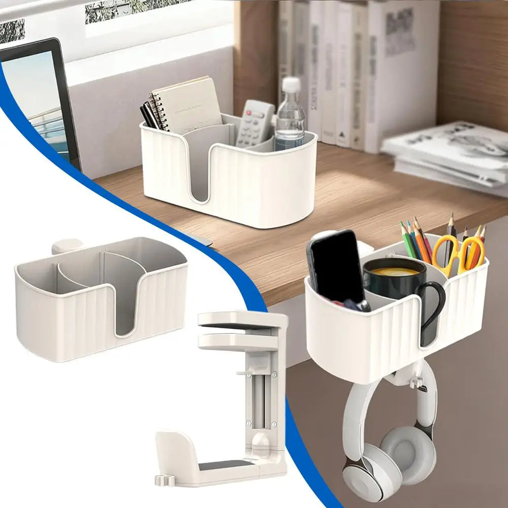 1Set Detachable Edge Storage Box Pen Holder Tableside Storage Box Earphone Holder Cup Holder Multi Functional Shelf