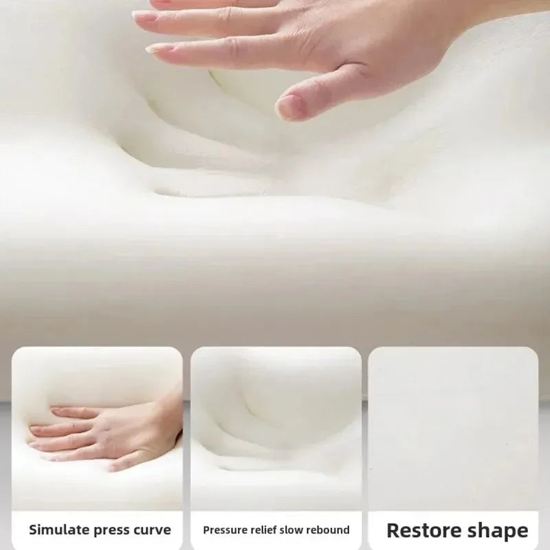 Pillow Cushion Streamline Memory Foam Lumbar Orthopedic Support Chair Car Bed Back Pain Relief Couple Lumbar Household