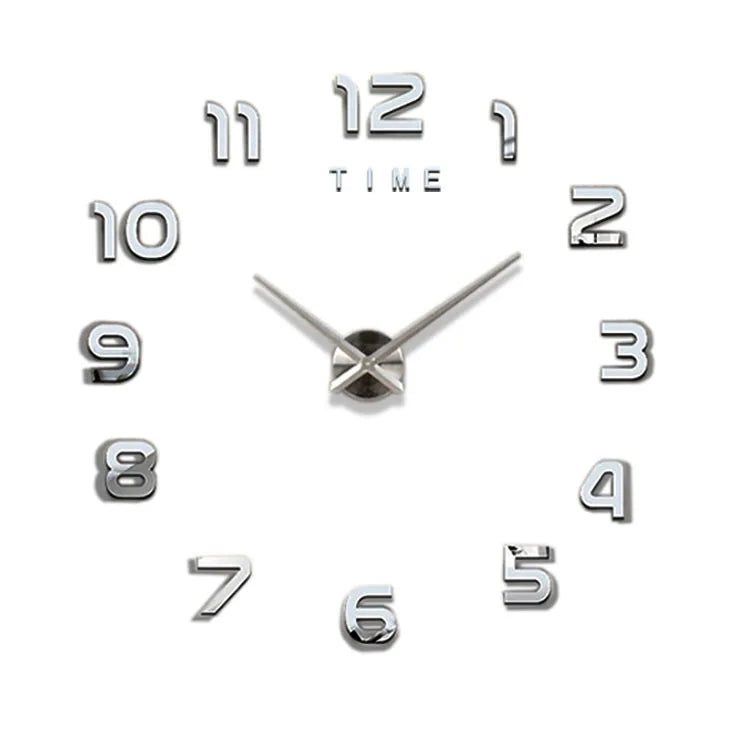 2023 Modern Design Large Wall Clock 3D DIY Quartz Clocks Fashion Watches Acrylic Mirror Stickers Living Room Home Decor