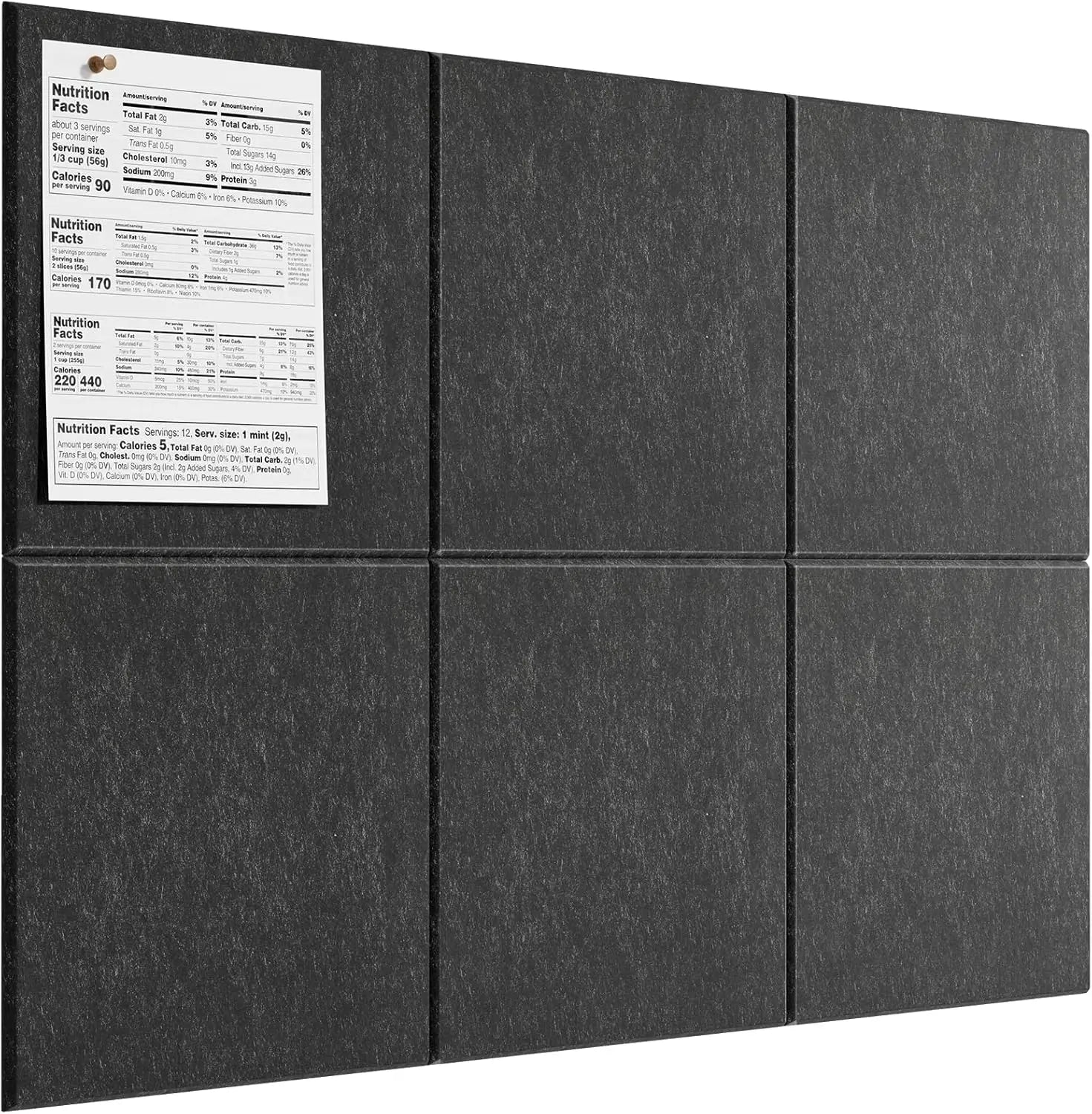 6-12PCS Large Cork Board Alternative Felt Wall Tiles Self-Adhesive Wall Panels Bulletin Board Pin Board for Office