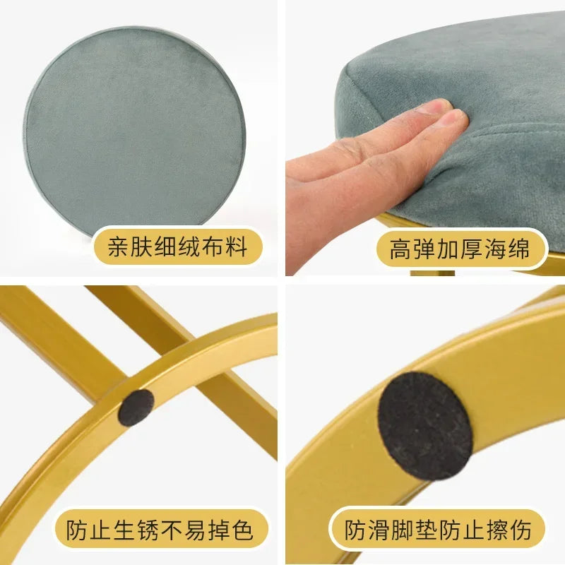 Design Household Vanity Stools Luxury Living Room Bedroom Comfortable Dressing Small Modern Muebles De Sala Balcony