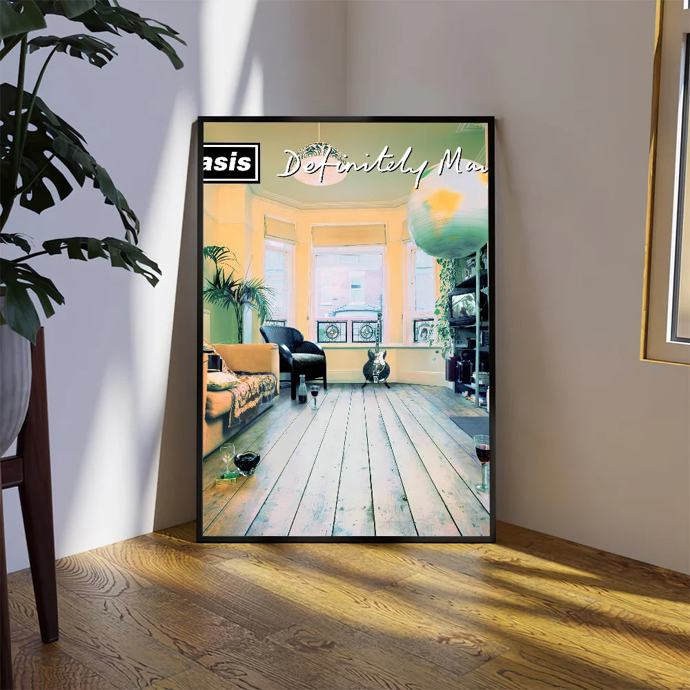 Band O-Oasis D-Definitely M-Maybe Poster Prints Wall Sticker Bedroom Living Home Room Office Decoration Painting Self