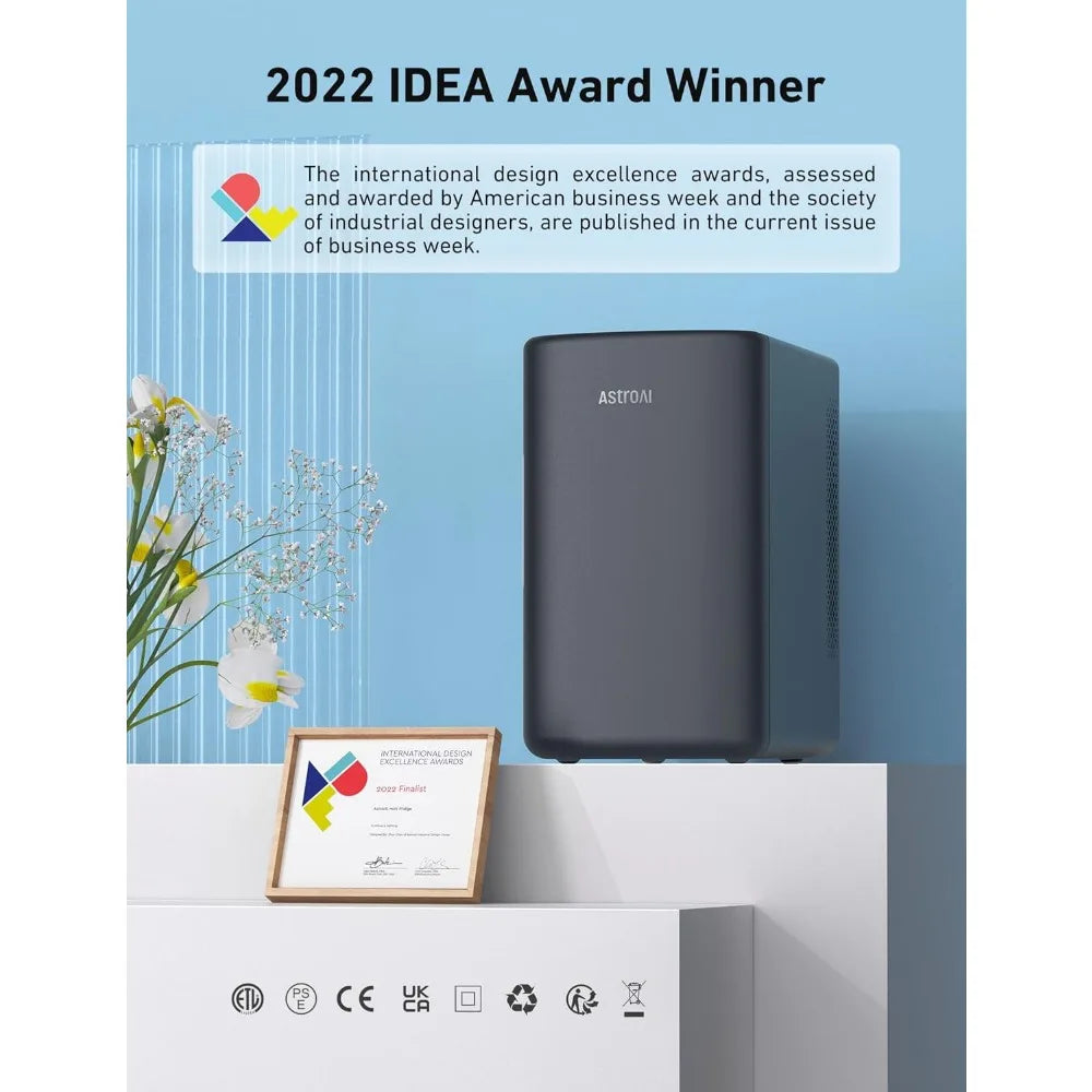 Mini Fridge 2.0 Gen 6 Liter/8 Cans Makeup Skincare Fridge 110V AC/ 12V DC Portable Thermoelectric Cooler and Warmer