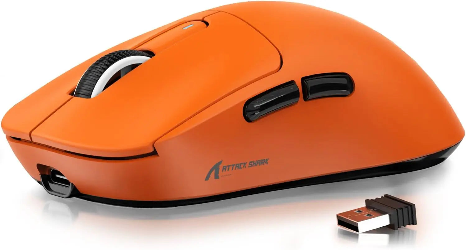 ATTACK SHARK X3 Wireless Gaming Mouse 49g Ergonomic Triple Modes PAW3395 26K 200h Battery Life Programmable Buttons