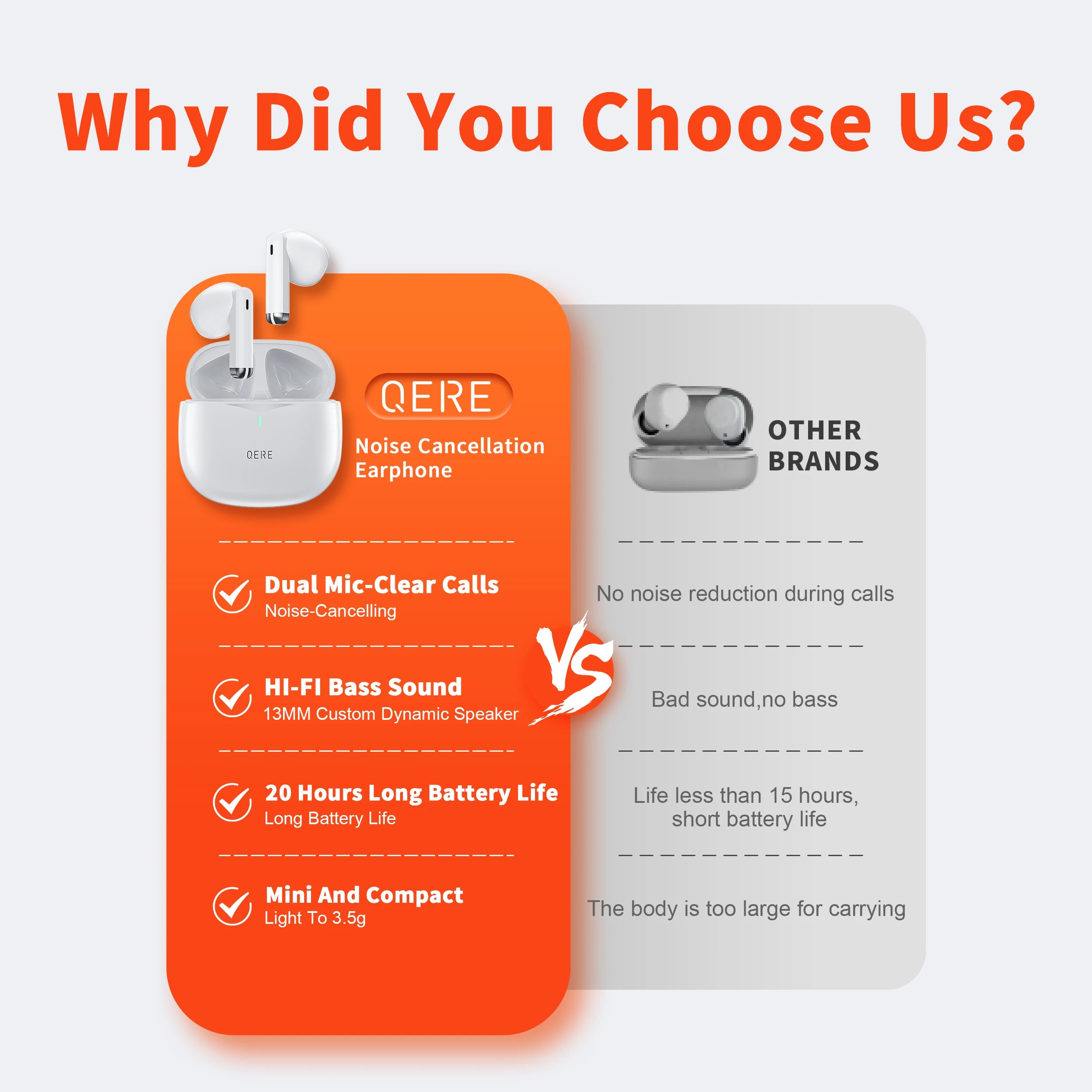 Wireless Earphones QERE E28 NEW TWS Bluetooth 5.3 HD Microphone HIFI Headphone 13mm Driver Low Latency gaming