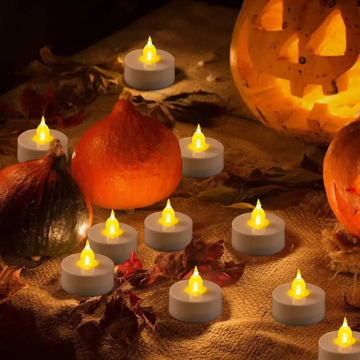 Candlium 100 Pack Warm Yellow Flameless LED Tea Lights Candles Battery Operated 200+ Hours For Votive Aniversary