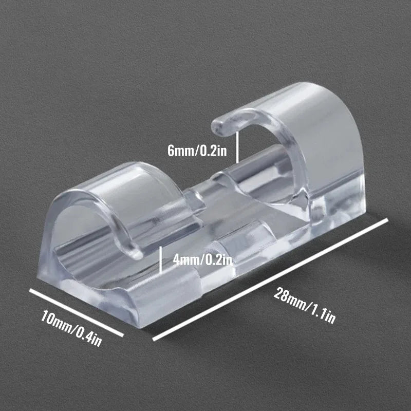 20/40PCS Cable Organizer Clips Cable Management Wire Manager Cord Holder USB Charging Data Line Bobbin Winder Wall