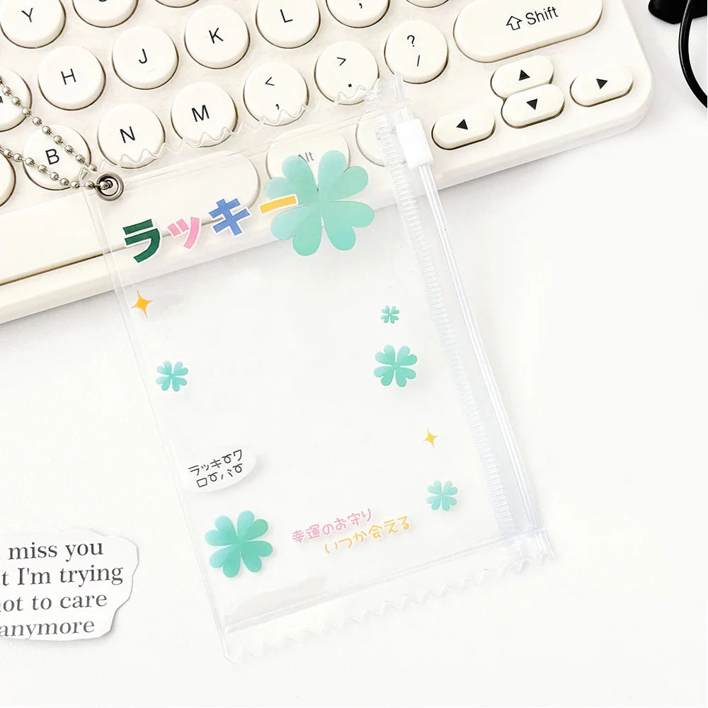 INS Transparent Candy Bag Badge Holder Korean Photocard Holder Display Bag Pendant Idol Photo Card Protective Cover