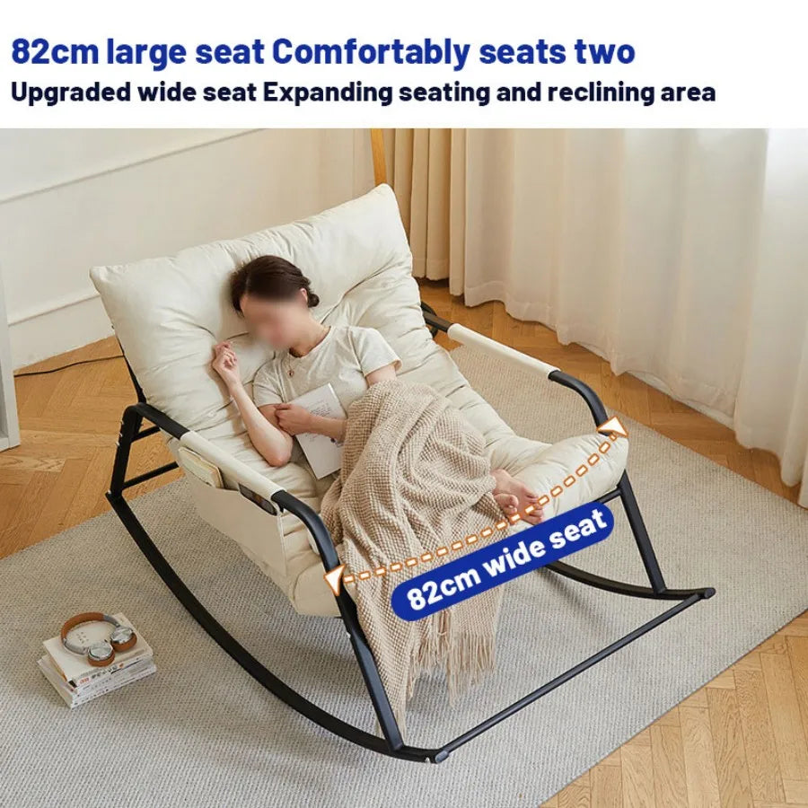 Comfortable oversized bird’s nest design for outdoor terrace rocking chairs rattan rocking chairs with cushions