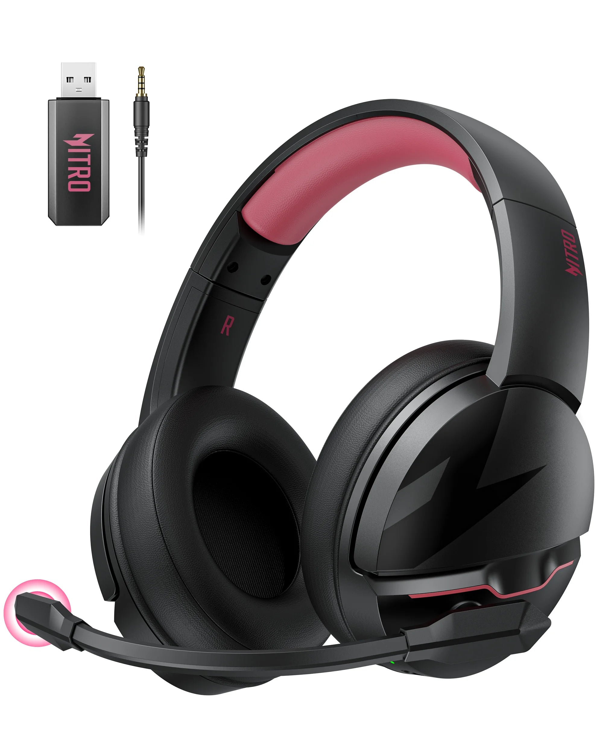 acer K2 2.4GHz Headset 50mm Drivers Clear Voice Mic 3.5mm Gaming Headphones for PC Meeting Music PS4 Wireless Gaming