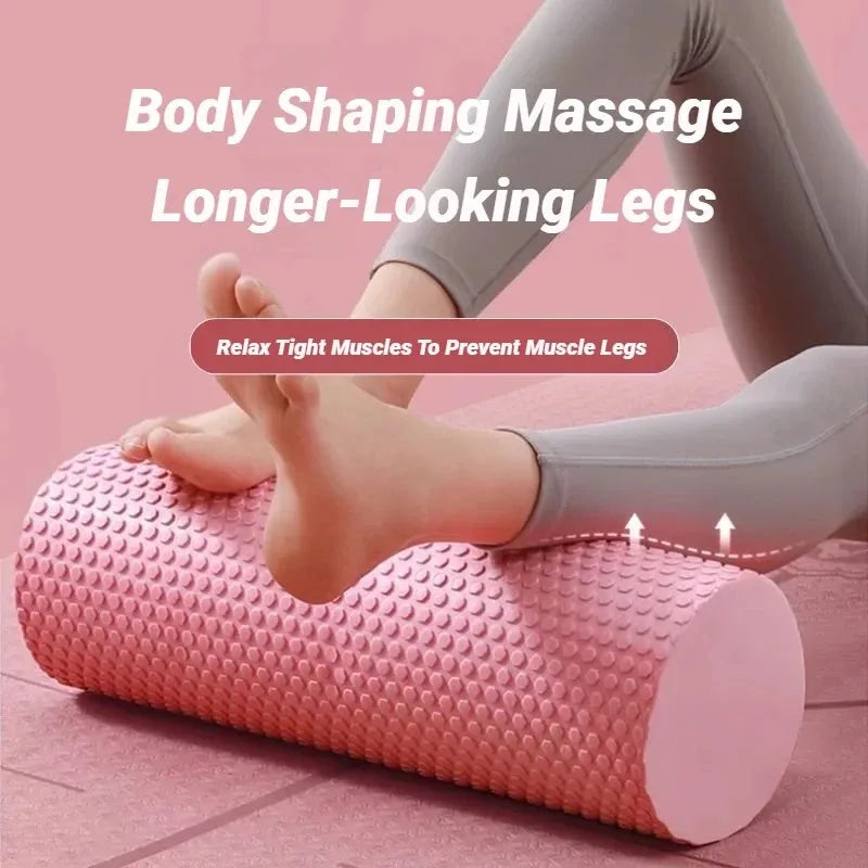 Hexagonal Yoga Roller: Round EVA Foam Cylinder (15cm in Diameter and 30cm in Length) for Pilates and Enhanced Family