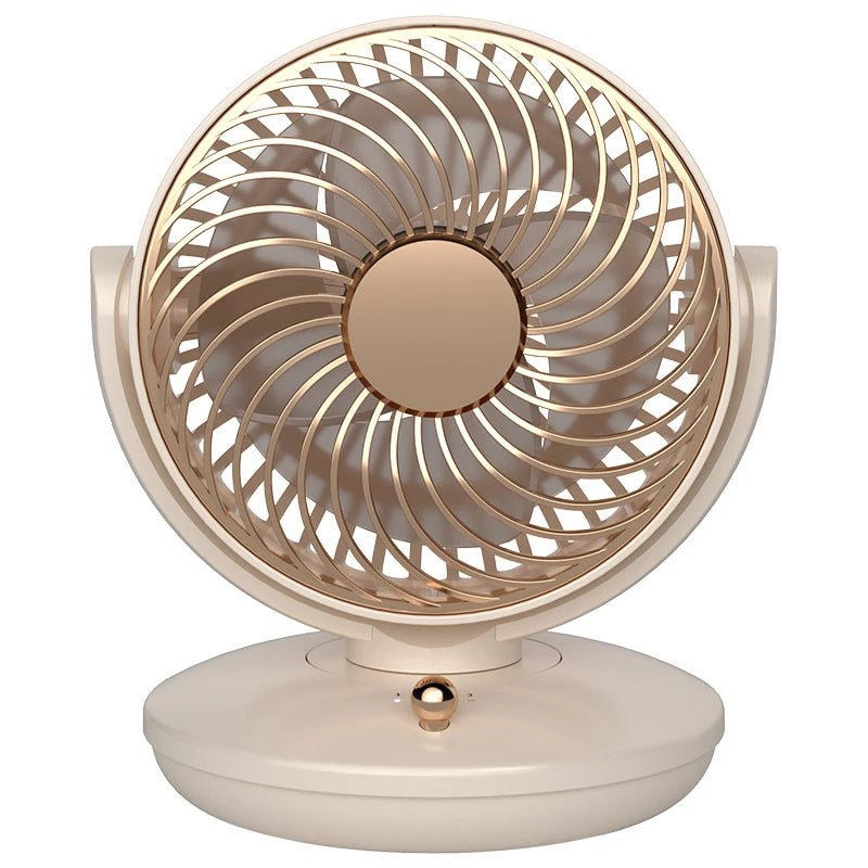 6’’ Desk Fan Portable USB Table Fan 3 Speed Settings 300° Tilt & 120° Oscillation Quiet Air Circulator for Home Office